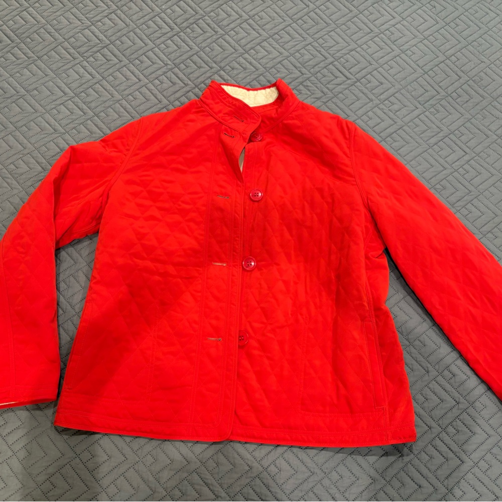 Talbots Reversible Red Quilted Jacket